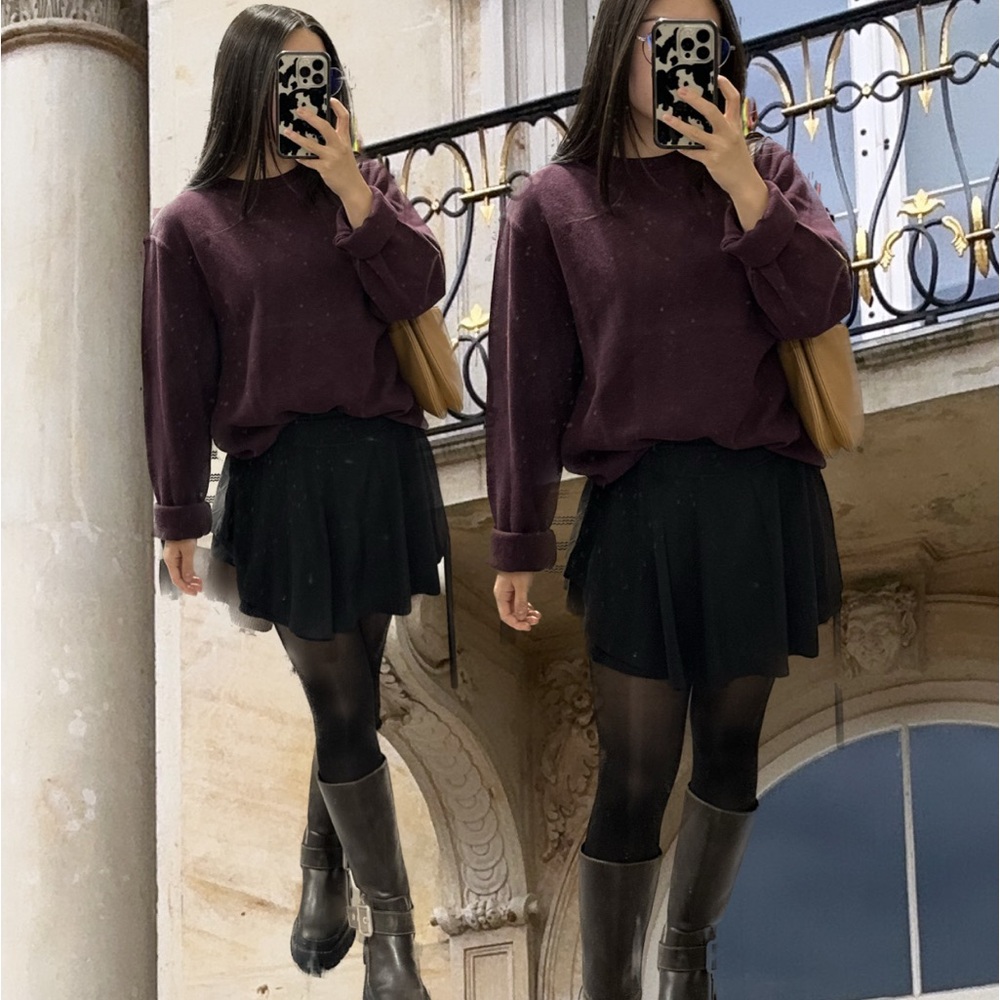 GAP MAROON CREWNECK COTTON SWEATER